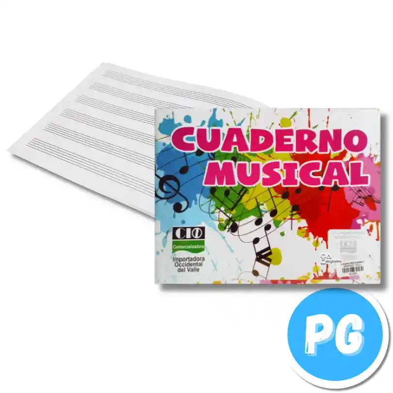 Cuaderno Musical Pentagramado Media Carta Grapado