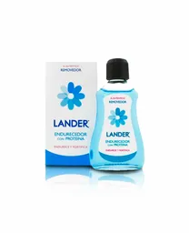 Removedor De Esmalte Lander Endurecedor Con Proteina Azul Grande