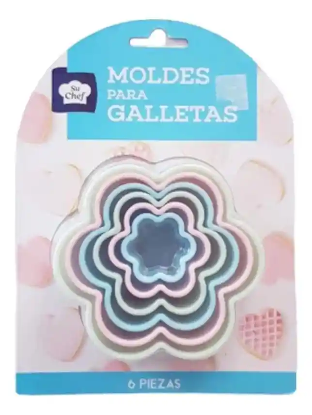 Molde Para Galletas Color Pastel X 6 Unidades