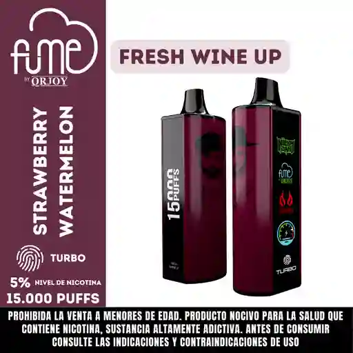 Vapeador Fume Nicky Jam Fresh Wine Up (strawberry Watermelon) 15000 Puffs 5%