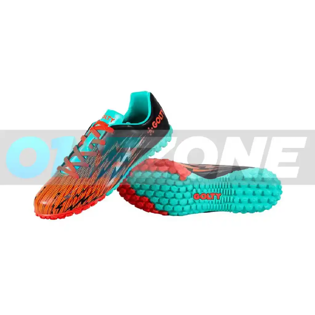 Zapatillas Golty Turf Formacion Shock Niño, Sintetica Talla: 13/ Naranja