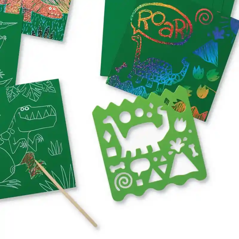 Juego Creativo Sparkle Scratch Art Con Dinosaurios Para Niños