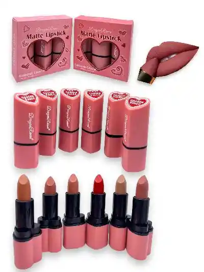 Set X3 Labiales En Barra Corazón