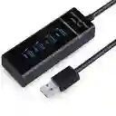 Hub Usb 3.0 4 Puertos De 5 Gbps Cable 30 Cm Rf. 303