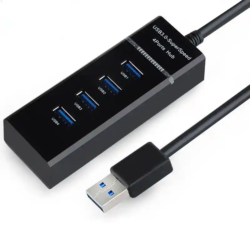 Hub Usb 3.0 4 Puertos De 5 Gbps Cable 30 Cm Rf. 303