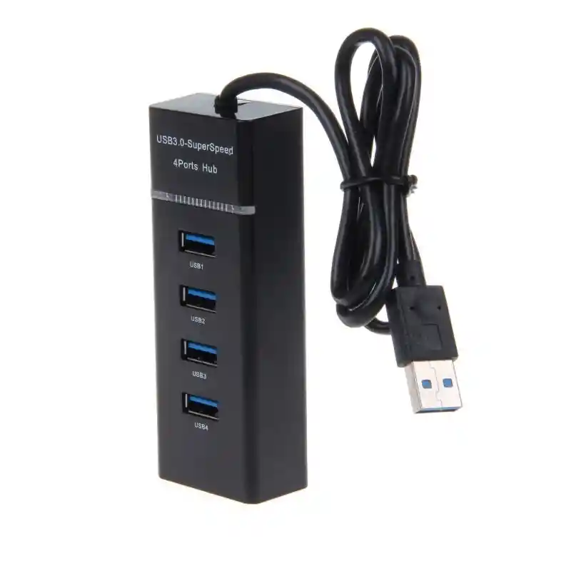 Hub Usb 3.0 4 Puertos De 5 Gbps Cable 30 Cm Rf. 303