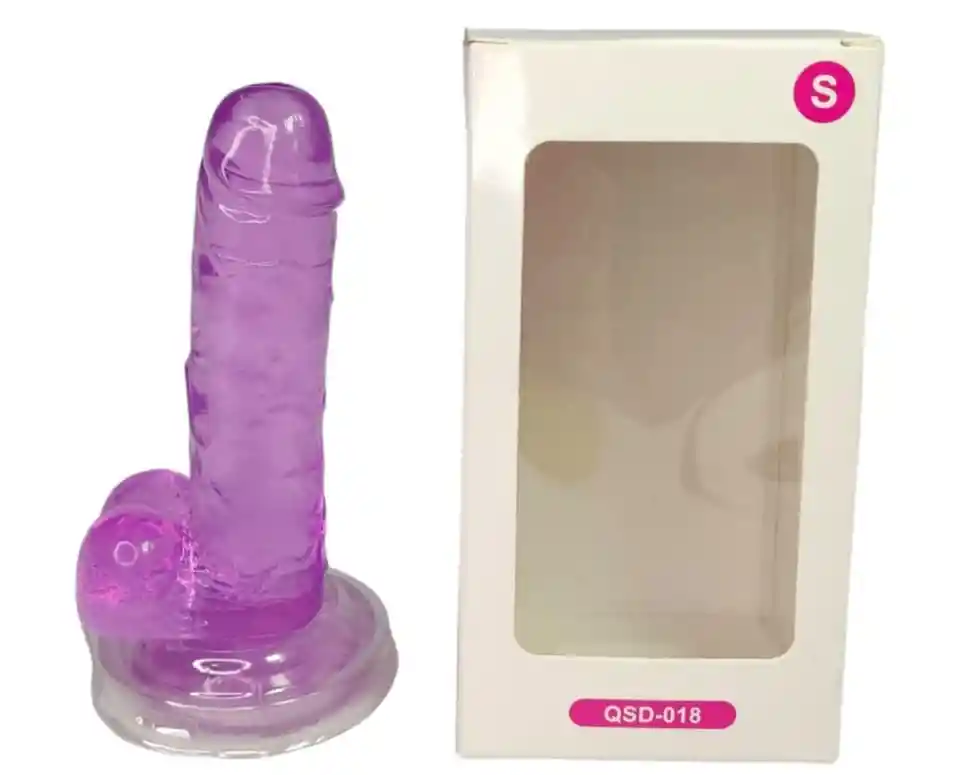 Mini Consolador Chupa Spring, Dildo Chupa Pequeño, Morado