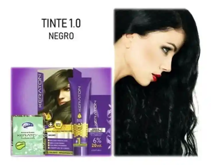 Tinte Keraton Touch, Incluye Peroxido 1.0 Negro Intenso