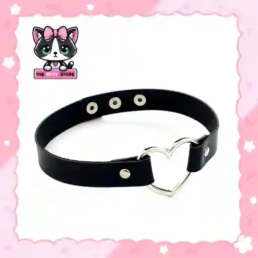 Choker Negro Corazón.