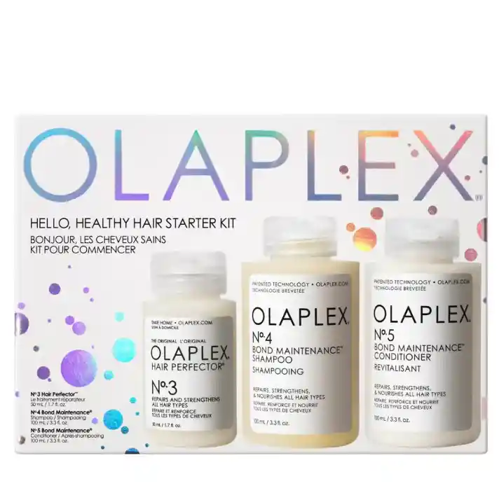 Kit Inicial De Rescate Olaplex Repara, Limpia Y Acondiciona N°3 50ml, N°4 100ml Y N°5 100ml Travel Size