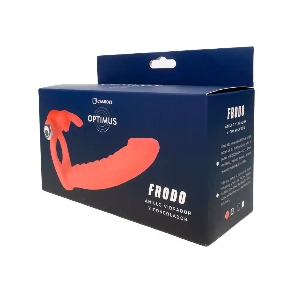 Anillo Vibrador Y Consolador Frodo Rojo Camtoyz