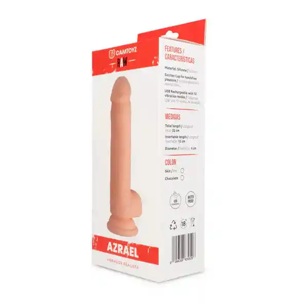 Dildo Vibrador Realista Azrael Piel Camtoyz