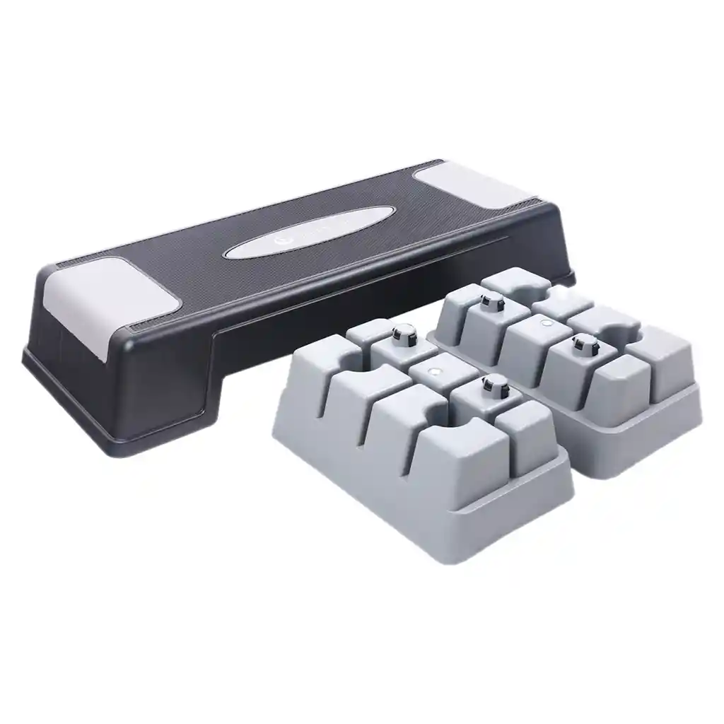 Banco Step 3 Niveles 3 Altura Escalón Gimnasio Ejercicios Gris Sc-84086