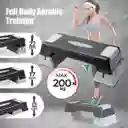Banco Step 3 Niveles 3 Altura Escalón Gimnasio Ejercicios Gris Sc-84086