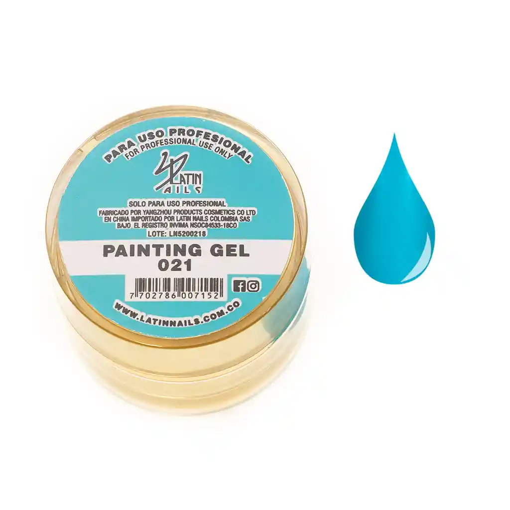 Painting Gel Azul 021 6gr - Latin Nails