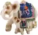 Elefante Duo Beige Decoración Prosperidad Protecci