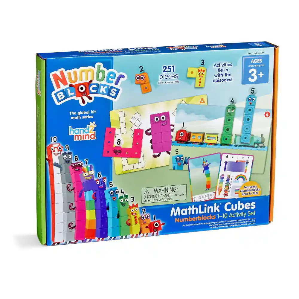 Hand2mind Numberblocks Mathlink Cubes 1-10 Juego Actividades