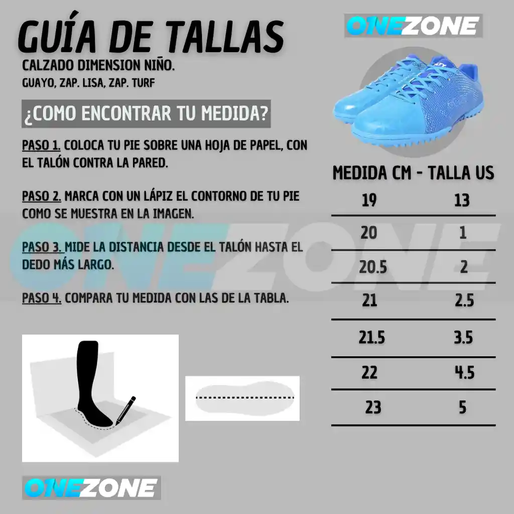 Zapatillas Turf Golty Junior Formación Dimension-f5 Talla: 2.5/ Azul