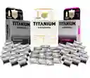 Kit 36 Condones Titanium Premium Multiorgasmico, Retardante Ultra Delgado