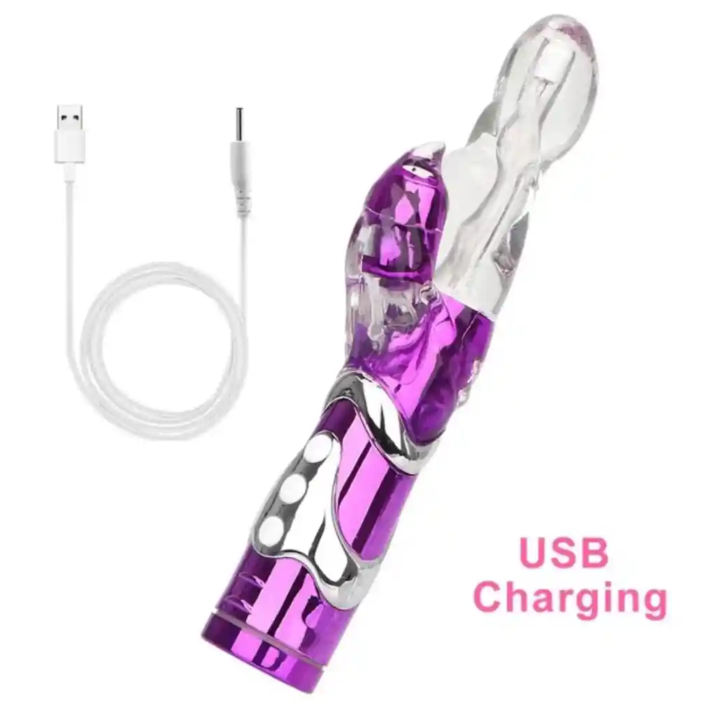 Vibrador Consolador Dildo Punto G Purple Recargable Orgasmos