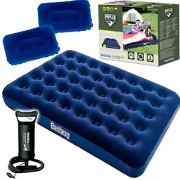 Colchón Inflable Doble Camping +2 Almohadas+inflador