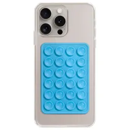 Soporte Tripode Celular Adhesivo Chupas Silicona Succión Azul Claro