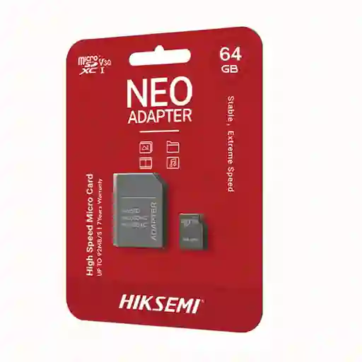 Memoria Micro Sd 64gb Hiksemi Neo Hs-tf-c1 92mbs + Adaptador