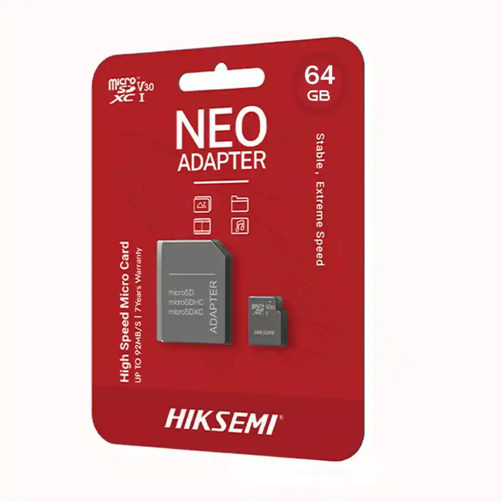 Memoria Micro Sd 64gb Hiksemi Neo Hs-tf-c1 92mbs + Adaptador