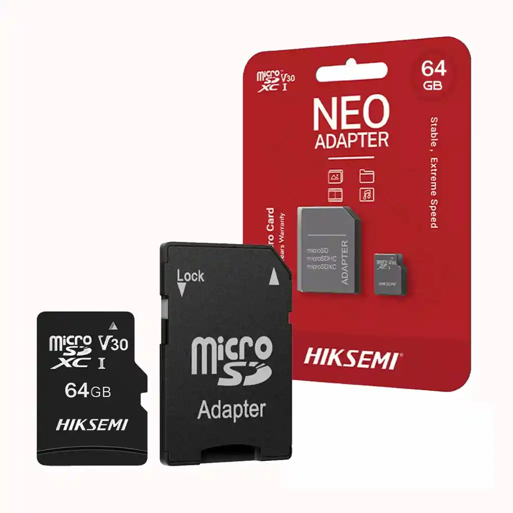 Memoria Micro Sd 64gb Hiksemi Neo Hs-tf-c1 92mbs + Adaptador