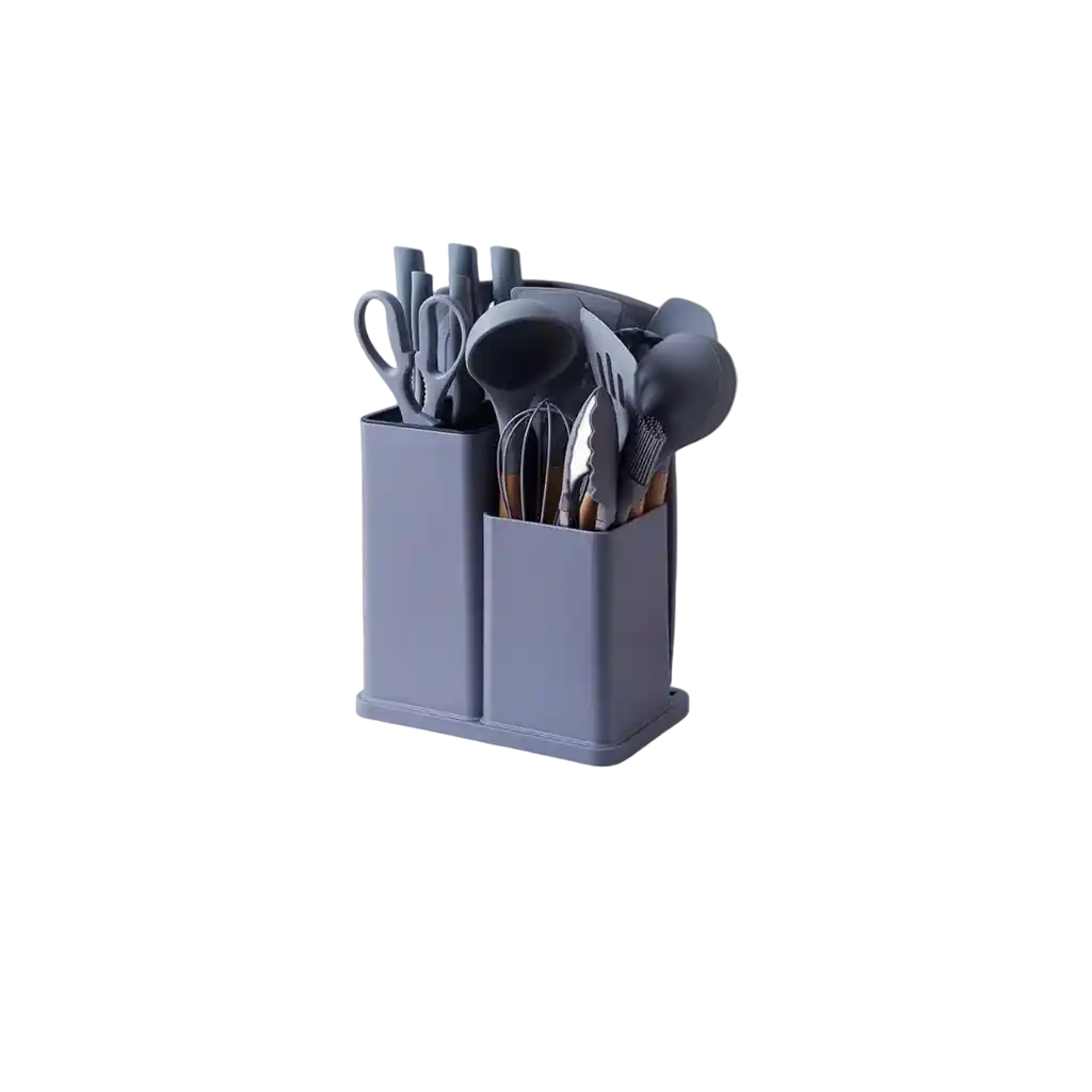 Set De 19 Utensilios De Cocina Premium Cucharones Cuchillos