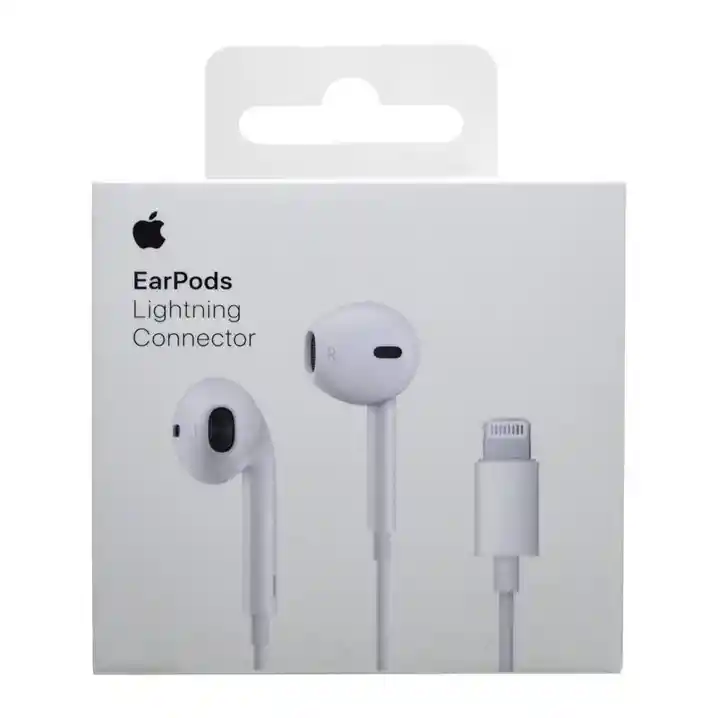 Audifonos Earpods Con Conector Lightning Para Iphone Color Blanco