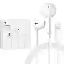 Audifonos Earpods Con Conector Lightning Para Iphone Color Blanco