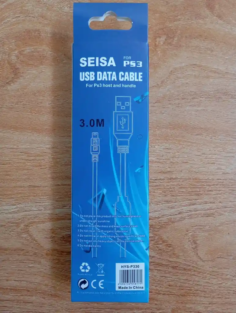 Cable De Carga Ps3 3.0m Seisa