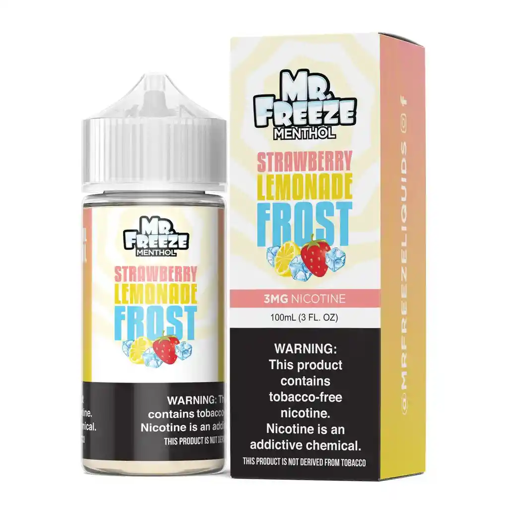 Esencia Para Vaper Mr Freeze Menthol 3% Nic / 100 Ml / Limonada De Fresa Mentolada / Strawberry Freeze Menthol