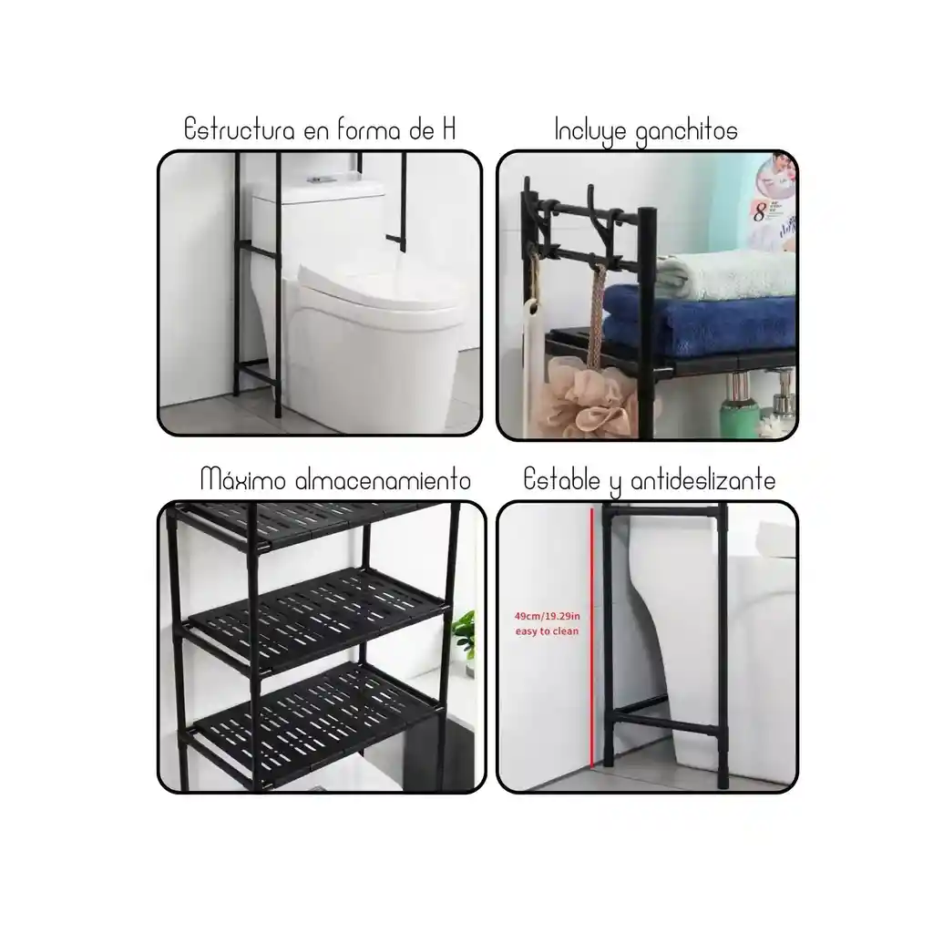 Mueble Organizador Baño Rack Estante Alta Calidad