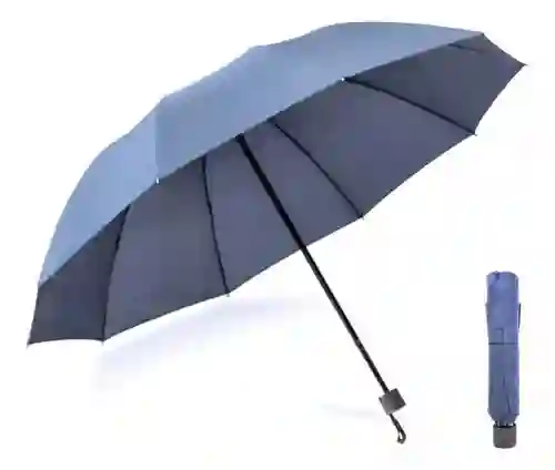Sombrilla Paraguas Grande Antibrisa Manual 10 Varillas Con Protección Solar Color Negrosombrilla Paraguas Grande Antibrisa Manual 10 Varillas Con Protección Solar