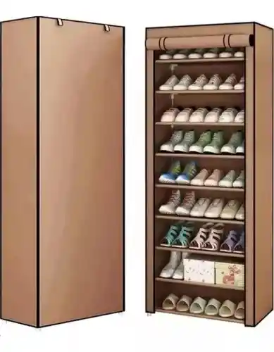 Organizador Zapatero Metálico Y Tela 9 Niveles Shoe Rack