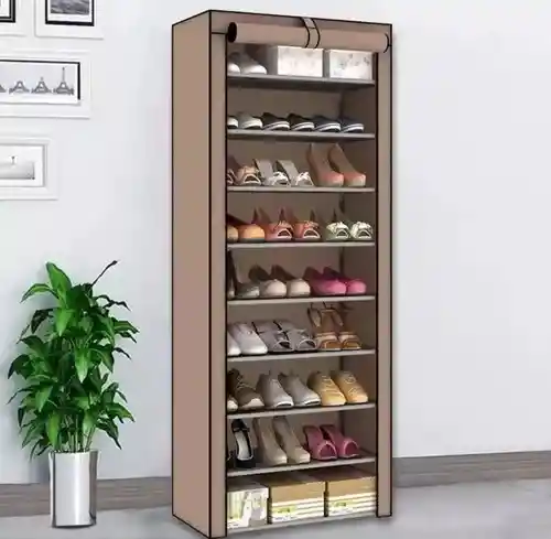 Organizador Zapatero Metálico Y Tela 9 Niveles Shoe Rack