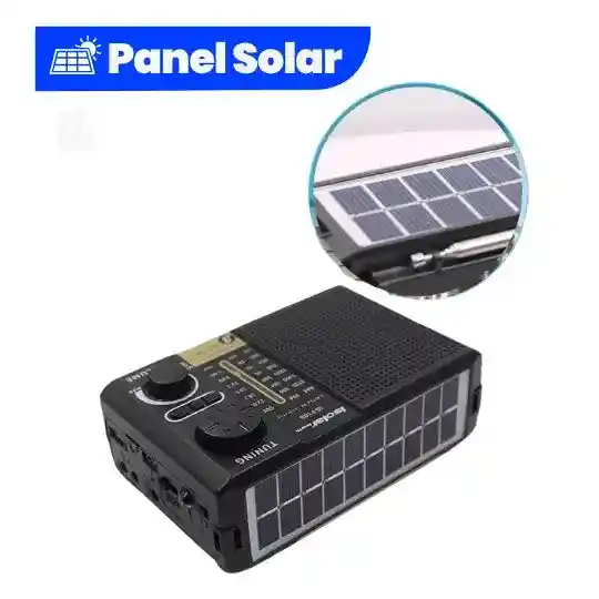 Radio Isolar (canadá) Función De Recarga Solar Con 24 Minipaneles, Recarga De Celulares, Sintoniza Am/fm/sw/bluetooth/sd
