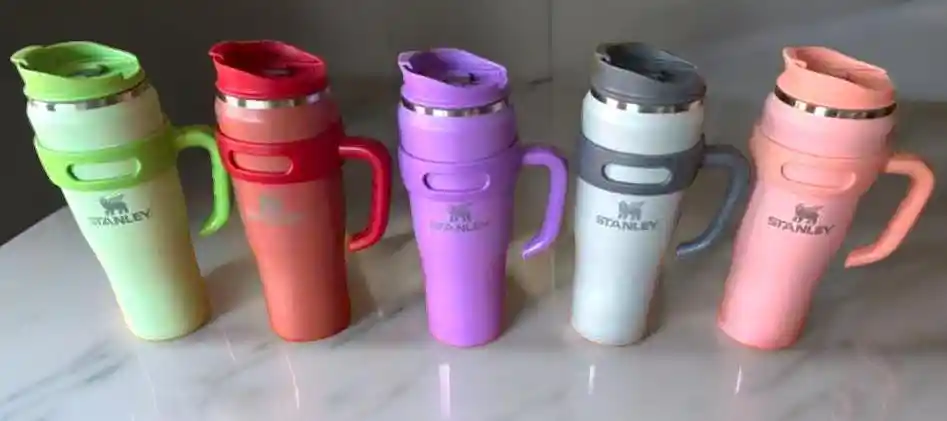 Termo Taza Grande Stanley 1200 Ml Con Agaradero Y Pajilla Metalica