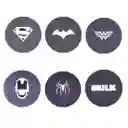 Portavasos En Madera 6 Puestos Superheroes Marvel Dc