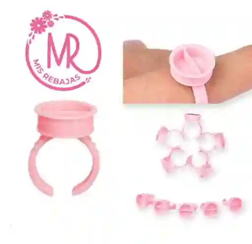 Anillos Para Pegamento De Pestañas Por 5 Unidades.