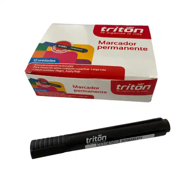 Marcador Permanente Negro Triton