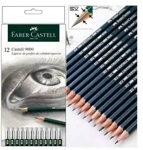 Lapiz Graduado 9000 Faber Castell X12