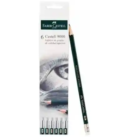 Lapiz Graduado 9000 Faber Castell X6