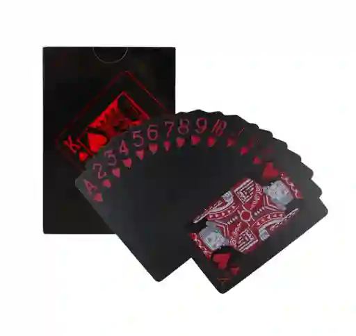 Cartas Baraja De Poker Black De Lujo Ultra Fino