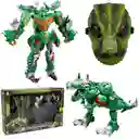 Set Robot Transformer + Máscara Dinosaurio Verde World Dominion