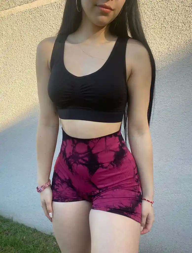 Short Deportivo Tie Dye Burdeos Talla M