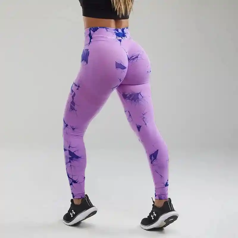 Leggings Deportivo Tie Dye Lila Azul Talla S