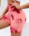 Short Deportivo Tie Dye Rosa Vinotinto Talla S